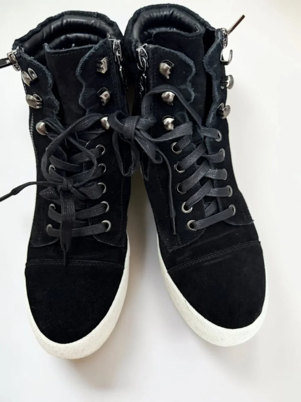 🖤 Aqua College Harley Waterproof Suede High Top Sneakers | Size 7.5 - Picture 14 of 15